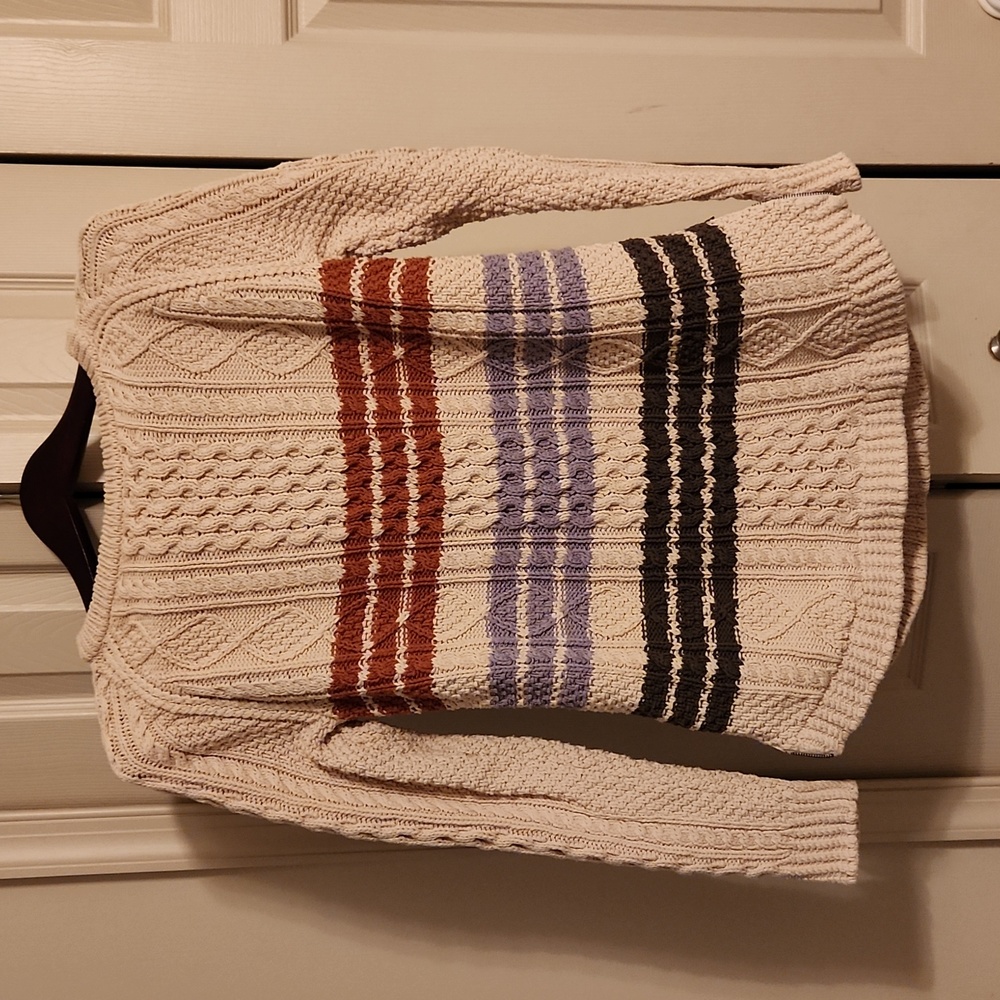 LL Bean Signature Cotton Fisherman Tunic Sweater (Beige)